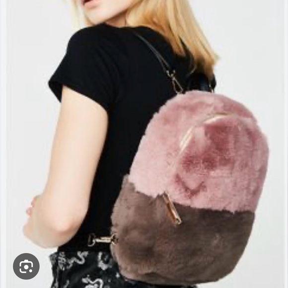 Inconsiderate Fuzzy Backpack Perfect for Fall - Picture 5 of 5